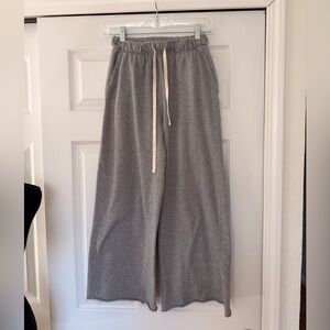 Amuse Society Gray Wide-Leg Lounge Pants